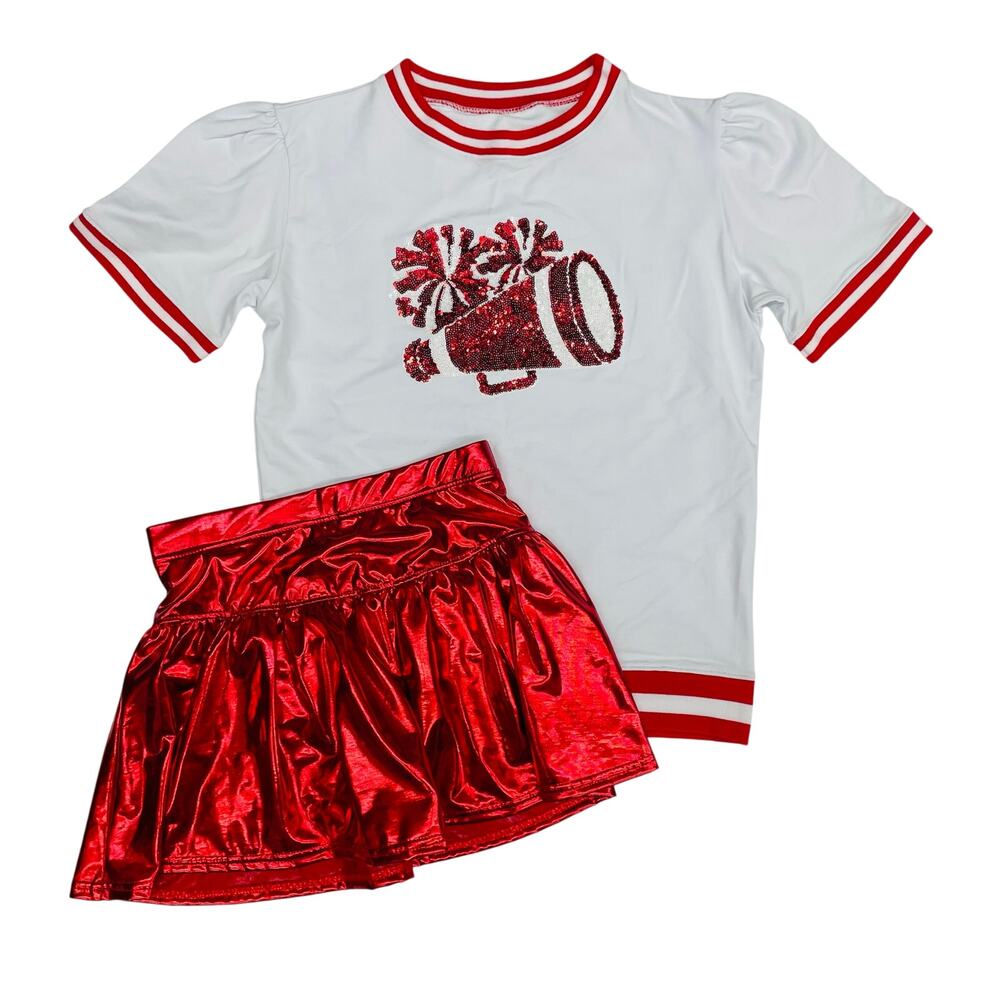 NWT Azarhia YL (10/12) Red Megaphone Skort Set